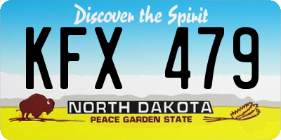 ND license plate KFX479