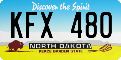 ND license plate KFX480