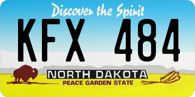 ND license plate KFX484