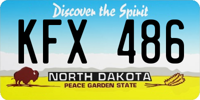 ND license plate KFX486