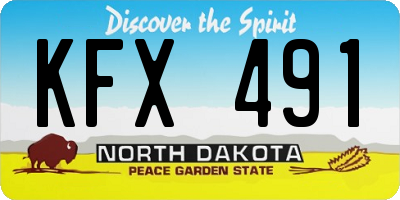 ND license plate KFX491