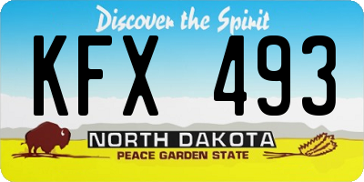 ND license plate KFX493