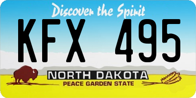 ND license plate KFX495