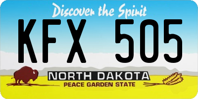 ND license plate KFX505