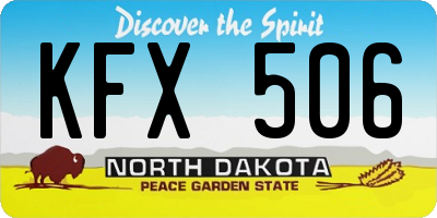 ND license plate KFX506