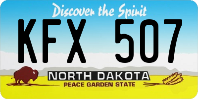ND license plate KFX507