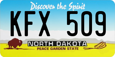 ND license plate KFX509