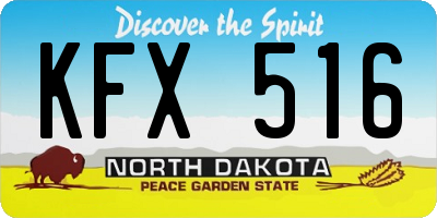 ND license plate KFX516