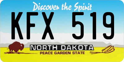ND license plate KFX519