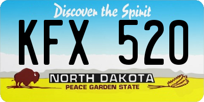 ND license plate KFX520
