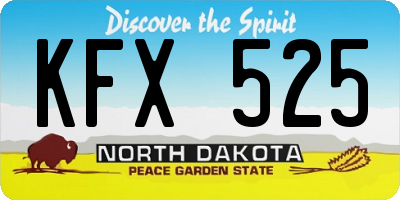 ND license plate KFX525