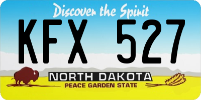ND license plate KFX527