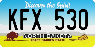 ND license plate KFX530