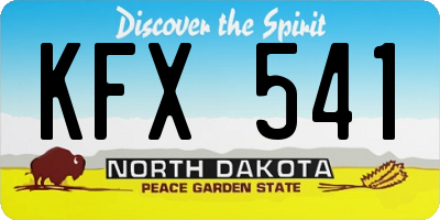 ND license plate KFX541