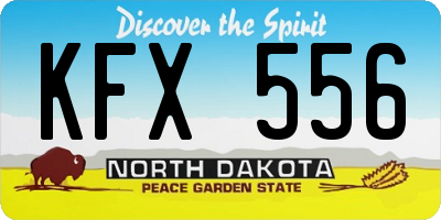 ND license plate KFX556