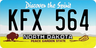 ND license plate KFX564