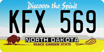 ND license plate KFX569