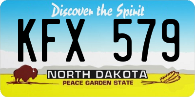 ND license plate KFX579