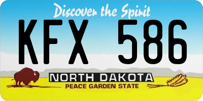 ND license plate KFX586