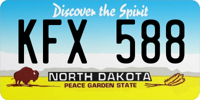 ND license plate KFX588