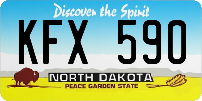 ND license plate KFX590