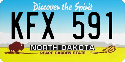 ND license plate KFX591