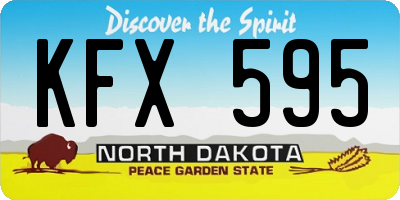 ND license plate KFX595