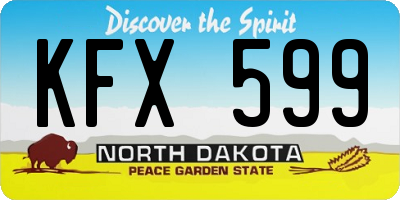 ND license plate KFX599