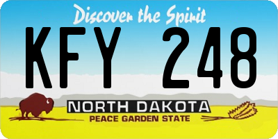 ND license plate KFY248