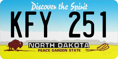 ND license plate KFY251