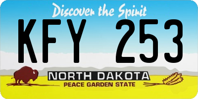 ND license plate KFY253
