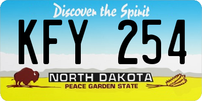 ND license plate KFY254