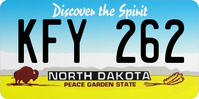 ND license plate KFY262
