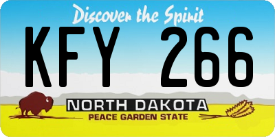 ND license plate KFY266