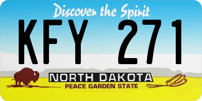 ND license plate KFY271