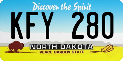 ND license plate KFY280