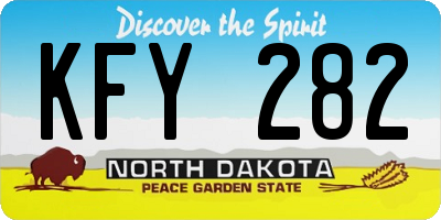 ND license plate KFY282