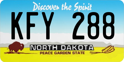 ND license plate KFY288