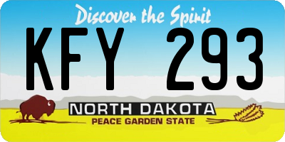 ND license plate KFY293