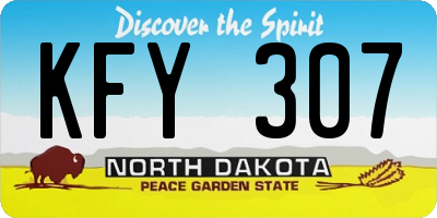 ND license plate KFY307