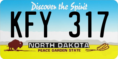 ND license plate KFY317