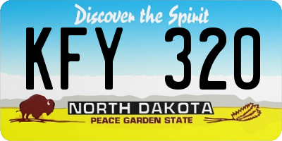 ND license plate KFY320