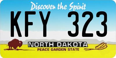 ND license plate KFY323