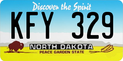 ND license plate KFY329