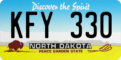 ND license plate KFY330
