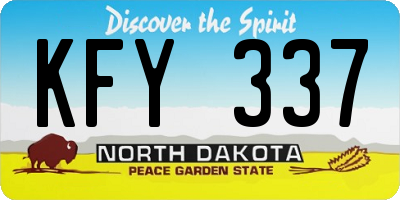 ND license plate KFY337