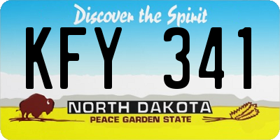 ND license plate KFY341