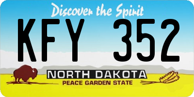 ND license plate KFY352