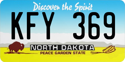 ND license plate KFY369