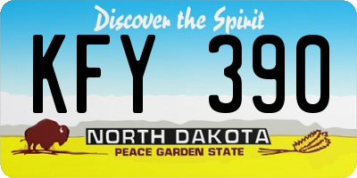 ND license plate KFY390